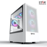 Thùng máy Case Jetek Game – X1 Tặng 3 Fan RGB (Trắng)