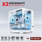 Thùng máy Case Aquanaut Pro Gaming Micro ATX X2 Galaxy - Trắng | Mid Tower, ATX
