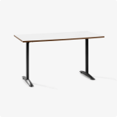 Bàn văn phòng HyperWork Core Desk - 1m2 | Khung đen, mặt bàn trắng