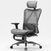 Ghế công thái học Sihoo M57B | Có kê chân, Đen xám