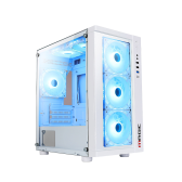 Thùng máy Case Magic GM-01 White | Micro ATX, sẵn 4 fan RGB