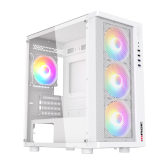 Thùng máy Case Magic GM-01 Mesh - Trắng | Micro ATX, Sẵn 4 fan RGB