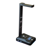 Nút nguồn Leopard kèm giá treo tai nghe RGB - Đen