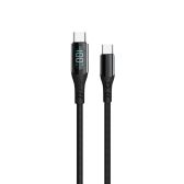 Cáp sạc nhanh Bison CB201 Black | C to C, 100W, 1.2m