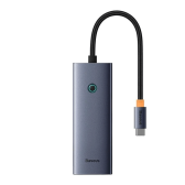 Hub chuyển đổi Type C Baseus Ultra Joy Series 6-Port HUB AIR Space Grey