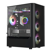 Thùng máy Case Vitra Cruise AX3 - Đen | Micro ATX, kèm sẵn 4 fan RGB