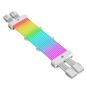 Dây cáp nguồn nối dài Coolmoon Aosor  GPU-28 Led ARGB | 2x8 pin, kèm HUB khiển SK3