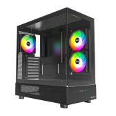 Thùng máy Case Montech XR ATX - Black | Hồ cá, kèm sẵn 3 fan