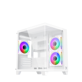 Thùng máy Case Xigmatek Aqua M Nano 3GF - White | Kèm sẵn 3 fan (EN45516)